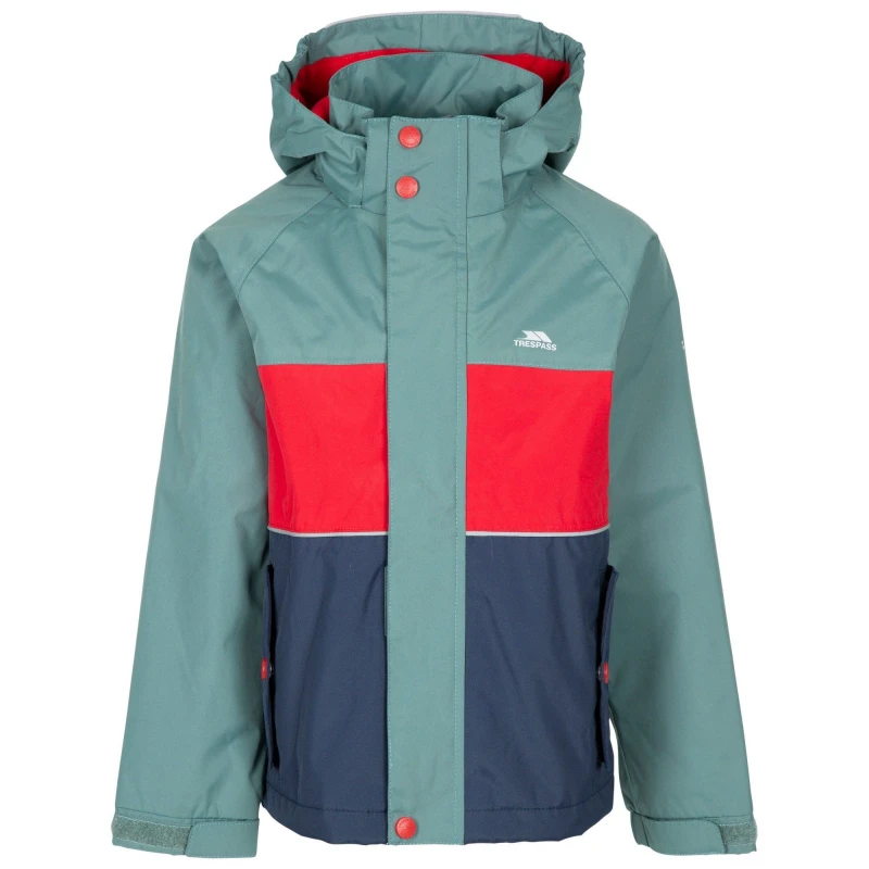 Image of Trespass Ocean Waterproof Jacket in Lime Size: 11-12 Years Lime Unisex 11-12 Years