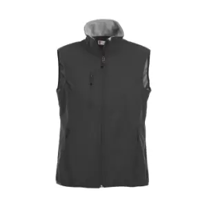 Image of Clique Womens/Ladies Plain Softshell Gilet (3XL) (Black)