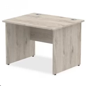 image of Impulse 1000/800 Rectangle Panel End Leg Desk Grey Oak