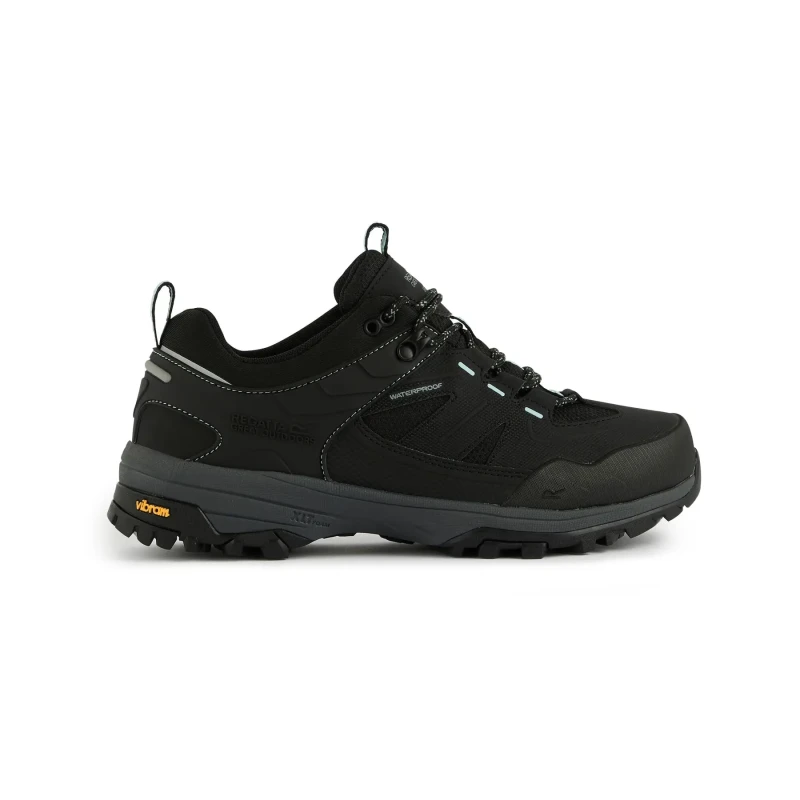 Image of Regatta Womens Regen Waterproof Breathable Low Walking Shoes in Black Size: 3 Black Female 3