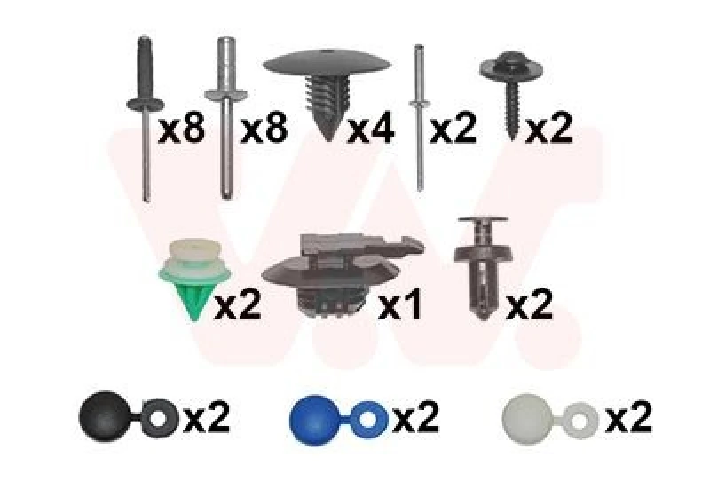 Image of VAN WEZEL Mounting Kit, bumper VAN WEZEL 4331794