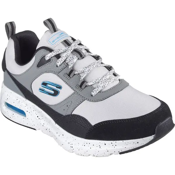 Image of Skechers Mens Skech-Air Court Retro Yatton Comfort Trainers UK Size 7 (EU 41) Grey/Multi SKE2273-GYMT-7