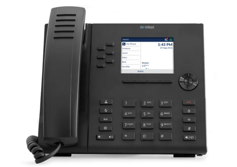 Image of Mitel 6915 IP phone Black LCD WiFi
