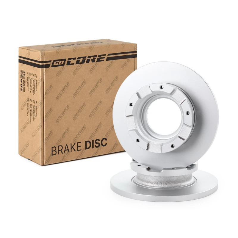 Image of goCORE GCH20854 Brake disc Rear Axle, solid, Cast Iron, Coated, with ABS sensor ring Cast Iron Brake Disc (82)