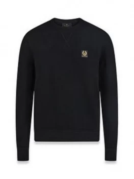 Image of Belstaff Chest Logo Sweatshirt - Black