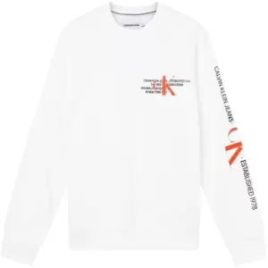 Image of Calvin Klein Jeans Urban Crew Neck Sweatshirt - White