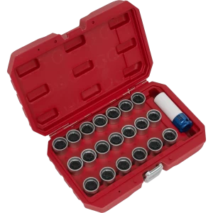 image of Sealey 21 Piece Locking Wheel Nut Key Set for Audi