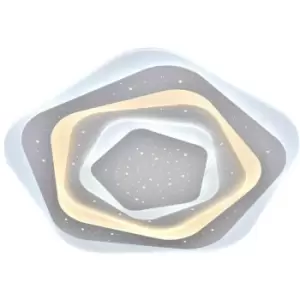 Image of Cristal Nox Dimmable Smart LED Ceiling Lamp 90W 3CCT 50cm Hexagonal