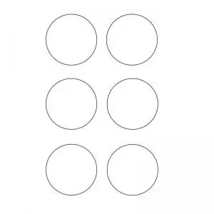 Image of White Circles Floor Graphic adheres to most smooth clean flat surfaces