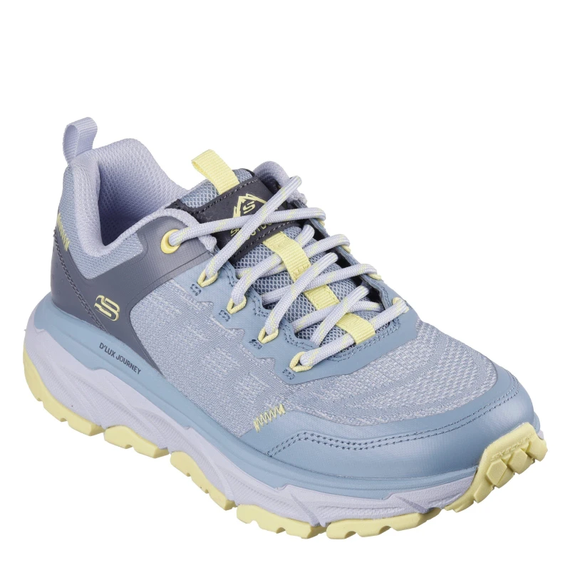 Image of Skechers D Lux Journey Road Running Shoes Womens Blue/Yellow female 2 (35)