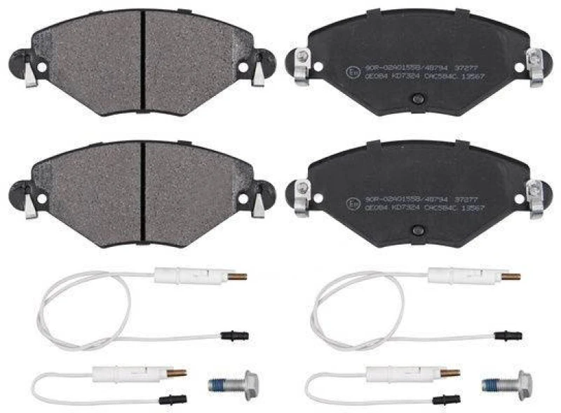 Image of A.B.S. 37277 Brake pad set incl. wear warning contact Brake Pad Set,disc brake (402)