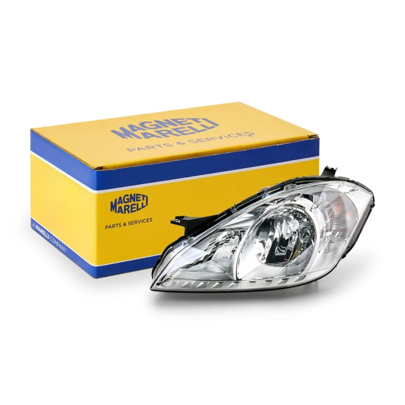 Image of MAGNETI MARELLI 710301241203 Headlights H7/H7, Left, with motor for headlamp levelling, Halogen Headlight (259)