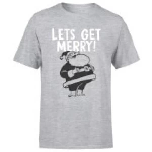 Image of Lets Be Merry T-Shirt - Grey - 3XL