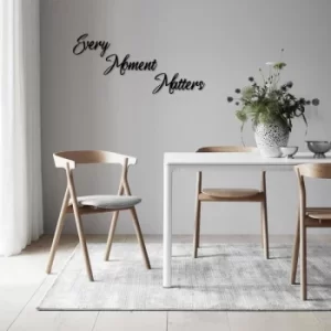 Image of Every Moment Matters Black Decorative Wooden Wall Accessory