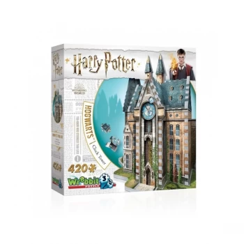 Image of Wrebbit 3D Harry Potter Hogwarts Clock Tower Jigsaw Puzzle - 420 Pieces