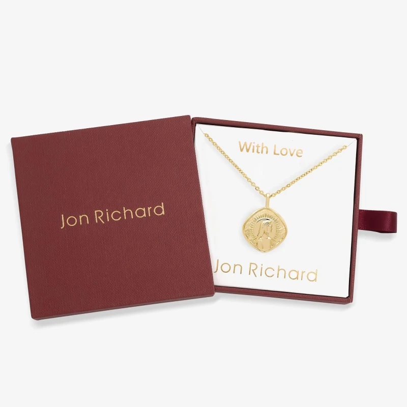 Image of Jon Richard Gold Plated Molten Horoscope Necklace - Virgo Gold female One Size
