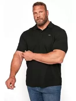 Image of BadRhino Essential Plain Polo Shirt - Black, Size 2XL, Men
