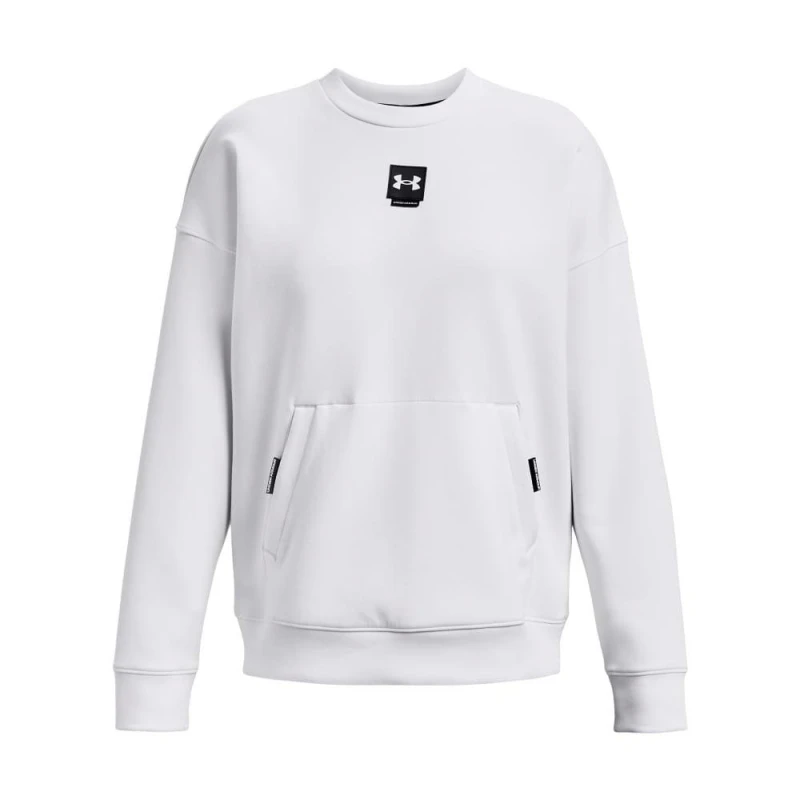Image of Under Armour UA Summit Knit Oversize Sweatshirt - White White 4