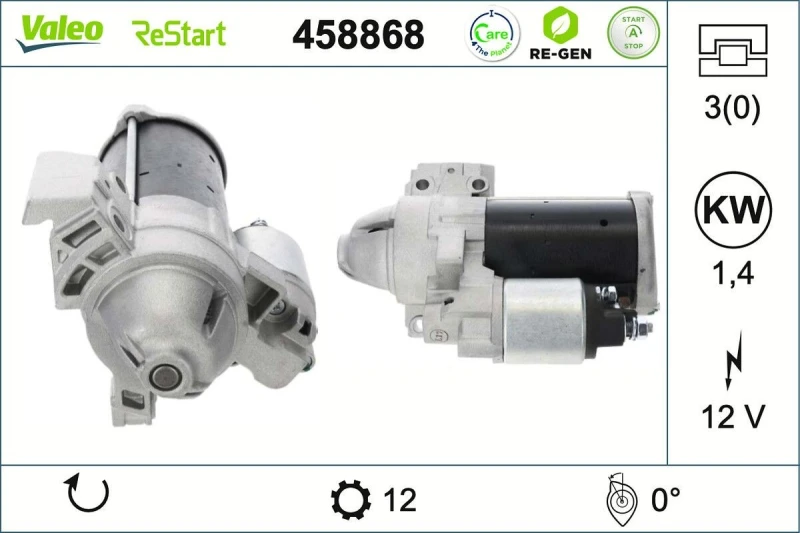 Image of Starter motor VALEO 458868