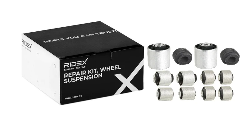 Image of RIDEX 771R0071 Repair Kit, wheel suspension Front Axle Right, with bearing(s) Elastomer Repair Kit,wheel suspension (771)