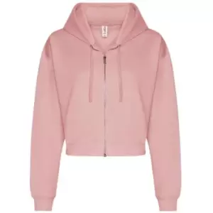 Image of Awdis Womens/Ladies Cropped Hoodie (L) (Dusty Pink)