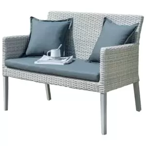 image of Norfolk Leisure Chedworth 2 Seat Rattan Bench