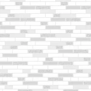 image of Holden Decor Oblong Granite Grey & Silver Tile Effect Wallpaper - 10.05m x 53cm