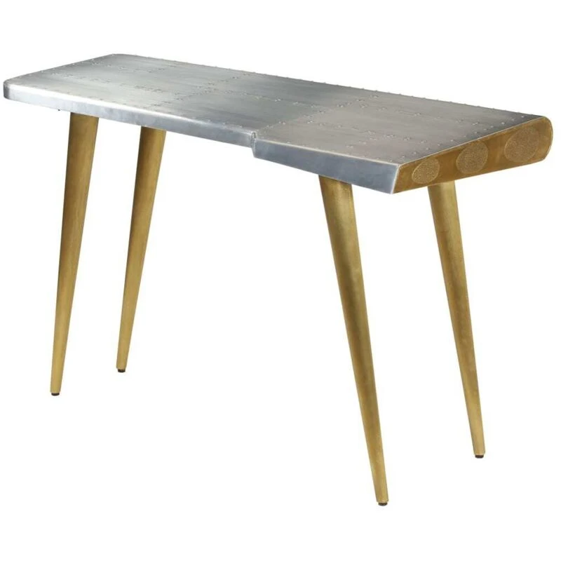 Image of vidaXL Aviator Writing Desk Vintage Aircraft Airman Style 120x60x76cm Table