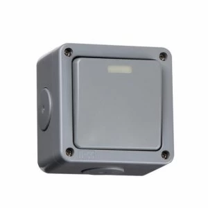 KnightsBridge 10A 2 Way IP66 Weatherproof Outdoor Switch - 1 Gang