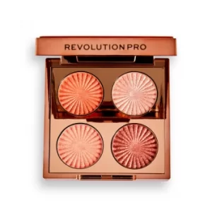 image of Revolution Pro Goddess Glow Eye Quad Golden Hour Eyeshadow Palette