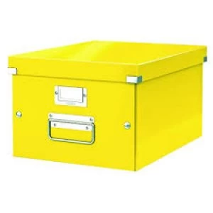 Leitz WOW Click and Store Box Medium Yellow 60440016