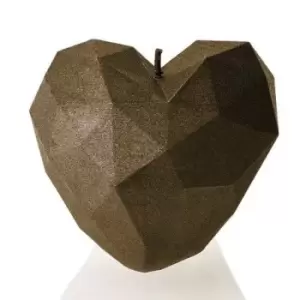 Image of Heart Low Poly Candle – Brass