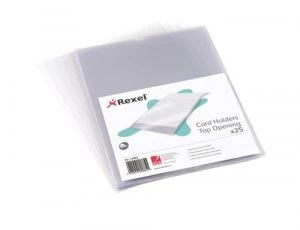 Image of Rexel Nyrex Card Holder Open on Short Edge A4 12081 (PK25)