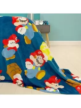 image of Nintendo Super Mario Fleece Blanket - Multi