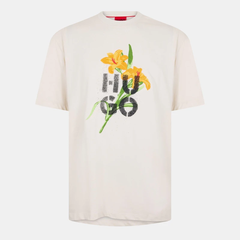 Image of Hugo Mens Dilablumi T-Shirt Open White male S