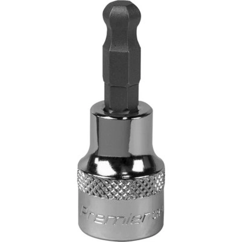 Image of Loops 7mm Ball-End Hex Socket Bit - 3/8" Square Drive - Chrome Vanadium Wrench Socket Multi