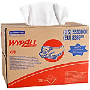 image of WYPALL Cleaning Cloths X70 1 Ply White 200 Sheets