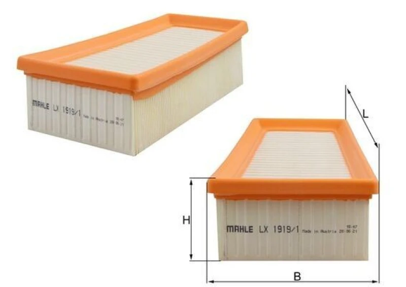 Image of Air filter MAHLE LX 1919/1