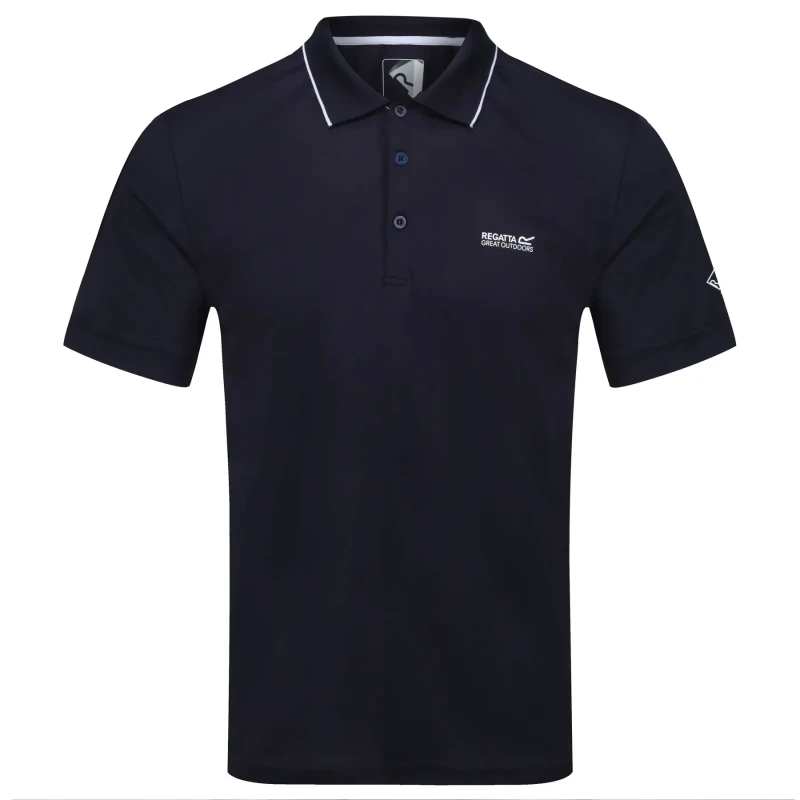 Image of Regatta Mens Maverick V Quick Drying Wicking Polo Shirt 3XL - Chest 49-51' (124.5-129.5cm) NAVY REG199-540-3XL