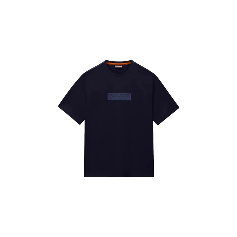 Image of T-Shirt Napapijri Box Logo Bleu Male XS