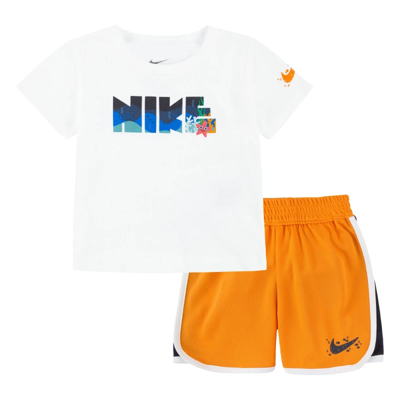 Image of Nike Top and Short Set Babies - Orange Orange One Size
