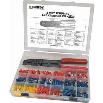 image of Assorted Terminals & Crimping Tool 361-Pce - Kennedy