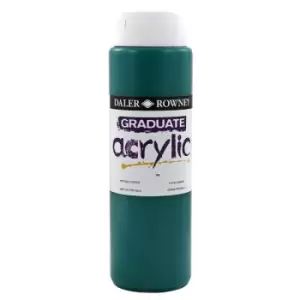 Image of Daler Rowney 123500386 Graduate Acrylic Paint 500ml Phthalo Green