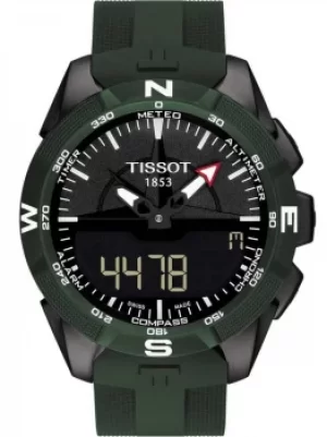 Tissot Mens T-Touch Expert Solar II Green Rubber Strap Watch...