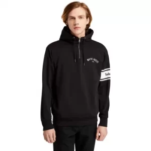 Image of Moto Guzzi X Timberland Half-zip Hoodie For Men In Black Black, Size XXL