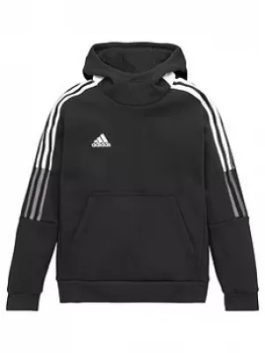 Image of adidas Youth Tiro 21 Hoody, Black, Size 11-12 Years