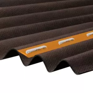 Image of Brown Bitumen Corrugated Roofing Sheet (L)1M (W)930mm (T)20mm