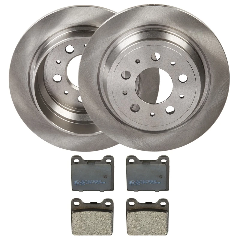 Image of RIDEX 3405B2390 Brake disc and pads set Rear Axle, Brake Disc Type: Solid, not prepared for wear warning indicator Brake Set,disc brakes (3405)
