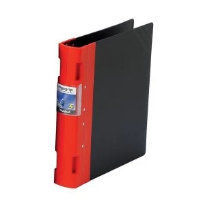 image of Guildhall GLX Ergogrip Binder Capacity 400 Sheets 4x 2 Prong 55mm A4 Red Pack 2