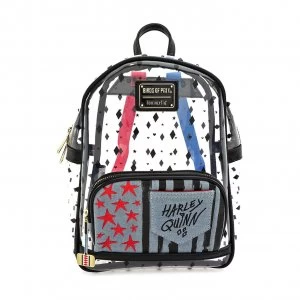 Image of Loungefly DC Comics Birds Of Prey Harley Clear Mini Backpack